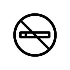 No smooking icon in black and outline style