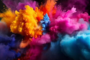 Obraz premium Another colorful powder explosion with vibrant hues,