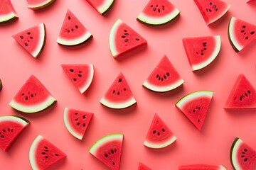 watermelon slices background, generative ai