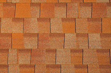 Brown-orange asphalt shingle for roof