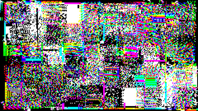 Colorful Rainbow Glitch Broken Screen Effect. Abstract Digital Pixel Noise Glitch Error. Computer Corrupted Memory BSOD Damaged Data Visualization. Overlay Texture Effect Vector Illustration.