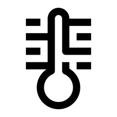 Thermometer line weather icon