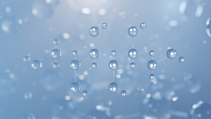 sorbitol molecular structure 3d, e420, structural chemical formula view from a microscope