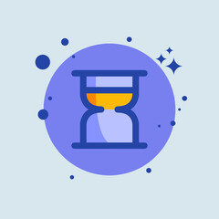 Timer flat illustration. Countdown signs vector illustration.