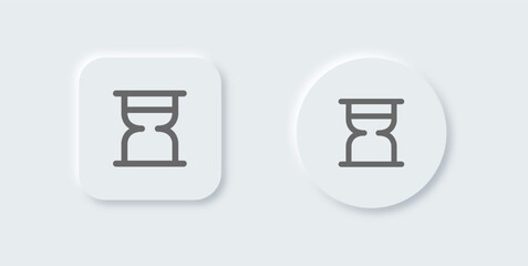 Timer line icon in neomorphic design style. Countdown signs vector illustration.