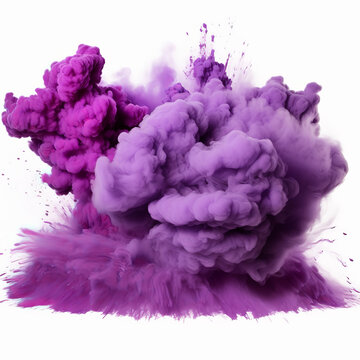 recommend clip art:  purple smoke explosion on white  background, purple  powder explosion