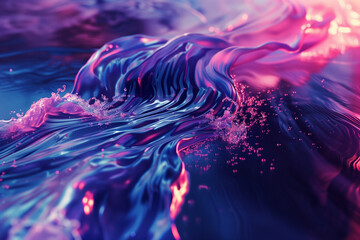 A mesmerizing display of abstract fluid shapes blending into a vibrant kaleidoscope of colors and intricate patterns.