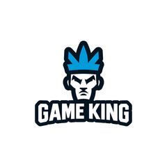 game king gaming esport logo vector illustration template design
