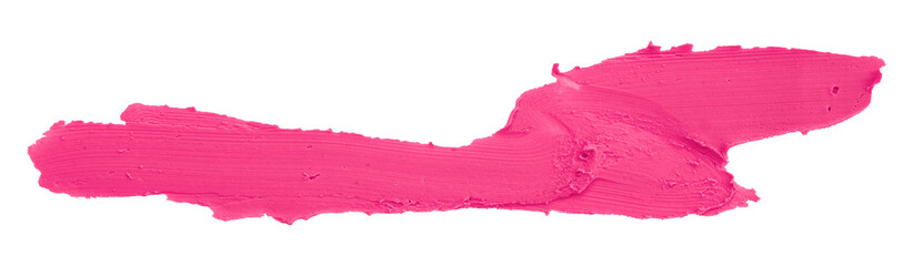 Fototapeta premium Pink plasticine brush isolated on transparent background.