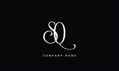 SQ, QS, S, Q Abstract Letters Logo Monogram