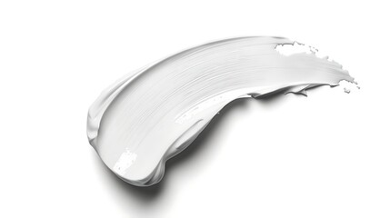 Fototapeta premium A white paint smear on a white background