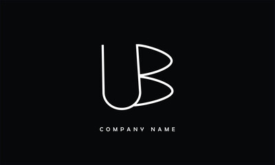 UB, BU, U, B Abstract Letters Logo Monogram