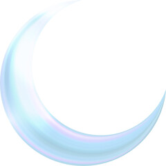 3D elegant crescent moon