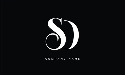 SD, DS, S, D Abstract Letters Logo Monogram
