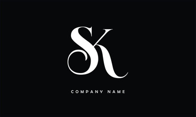 SK, KS, S, K Abstract Letters Logo Monogram