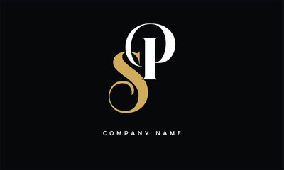 SP, PS, S, P Abstract Letters Logo Monogram