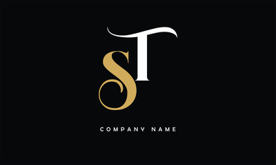 ST, TS, S, T Abstract Letters Logo Monogram