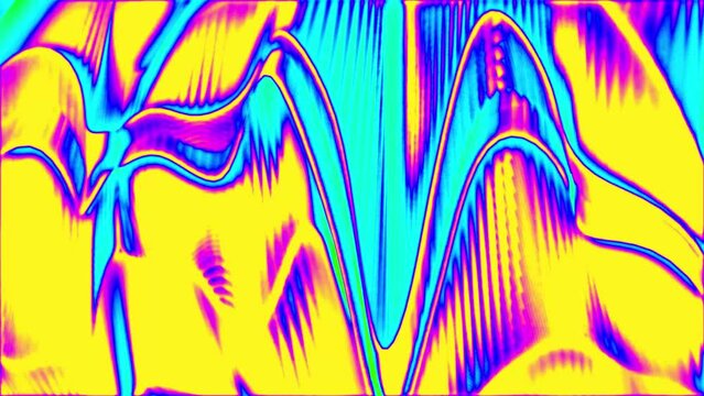 Rainbow Neon Glowing Animated Scene Liquid Animation Science Texture Motion Graphics DJ Event Digital Technology Animation VJ Loop Visuals Video Background for Event