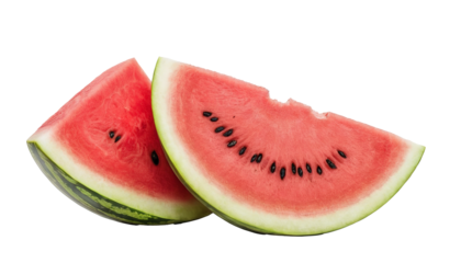 Watermelon Slice on White: Refreshing Summer Fruit