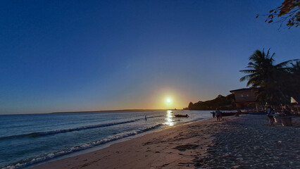 The beauty of Nirvana Beach in Baubau City before sunset