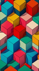 Obraz premium isometric cube pattern