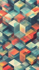 Obraz premium isometric cube pattern