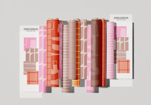Fabric Rolls Mockup Set