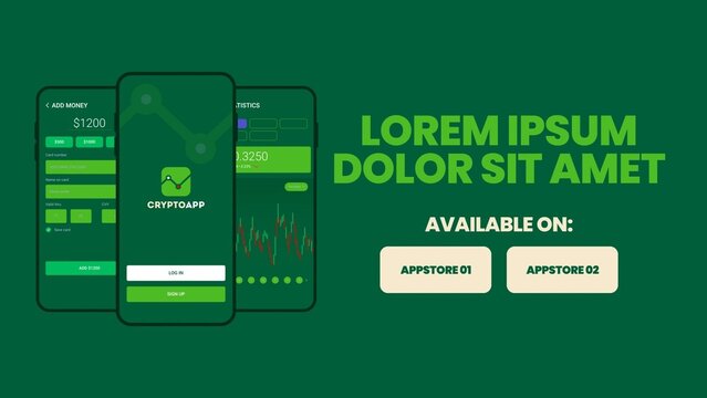 Mobile Phone Crypto & Stocks Application Promo