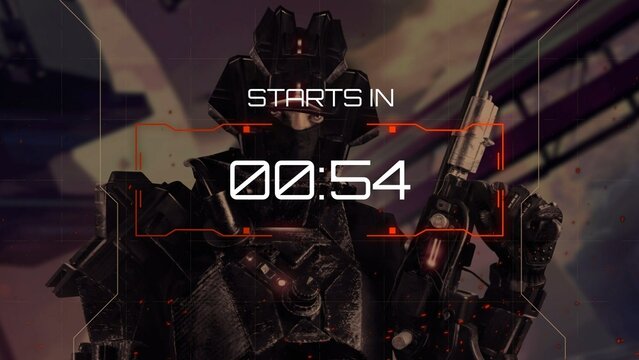 Streamer Gaming Countdown Overlay Element