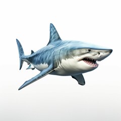 shark isolated on white