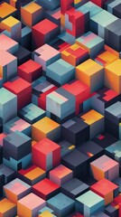 Obraz premium isometric cube pattern