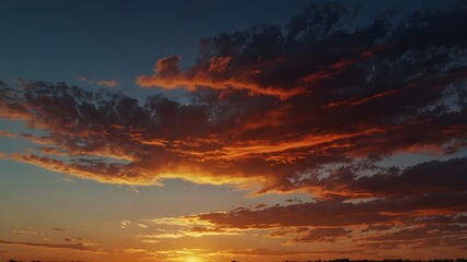 The vibrant hues of a sunset painting the sky ai_generated