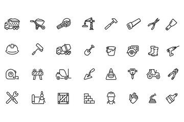 Icon set - Construction. Home improvement icon set. Contains a repair tool icon. © riky