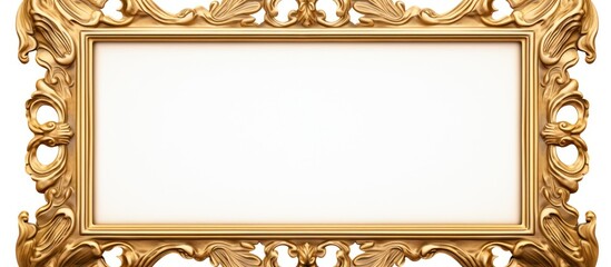 A picture frame on a white background with no other elements in the image. copy space available