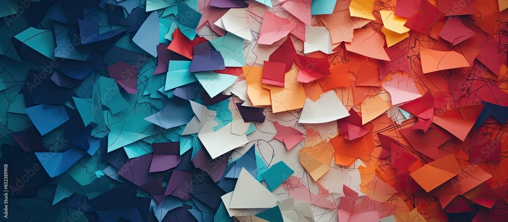 Aufkleber An image containing paper pieces with copy space for your own personalized message