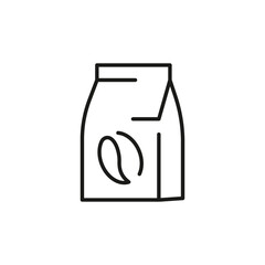 Coffee bag icon. Simple coffee bag icon for social media, app, and web design. Vector illustration
