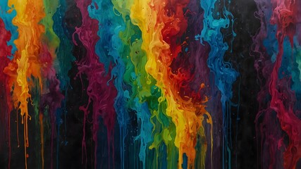 The spectrum of human emotions through a series of abstract paintings infused with vibrant, swirling colors ai_generated
