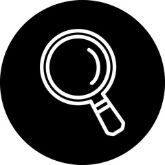 Search Line White Circle Black Icon Design