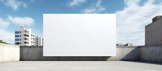 Fototapeta premium Blank vertical posters on the wall Blank billboard and outdoor advertising Mock up. copy space available