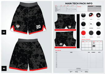 basketball jersey shorts sublimation template