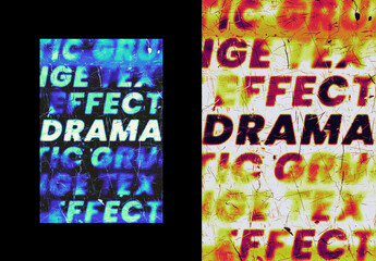 Dramatic Grunge Poster Text Effect Mockup With Generative AI