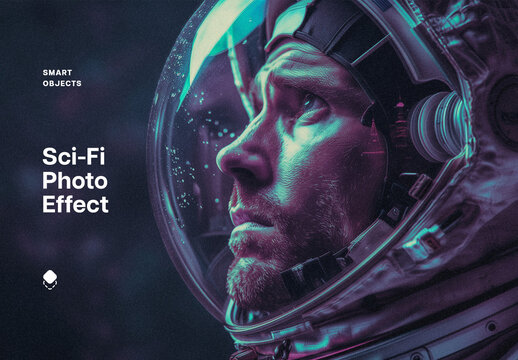 Sci-Fi Photo Effect Mockup