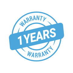 1 Years Warranty Vector