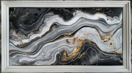 abstract marble with white frame