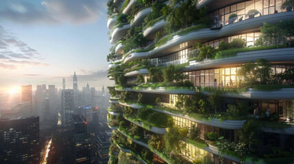 Obraz premium Energy saving innovation Clean energy in nature.