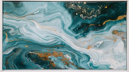 abstract marble with white frame