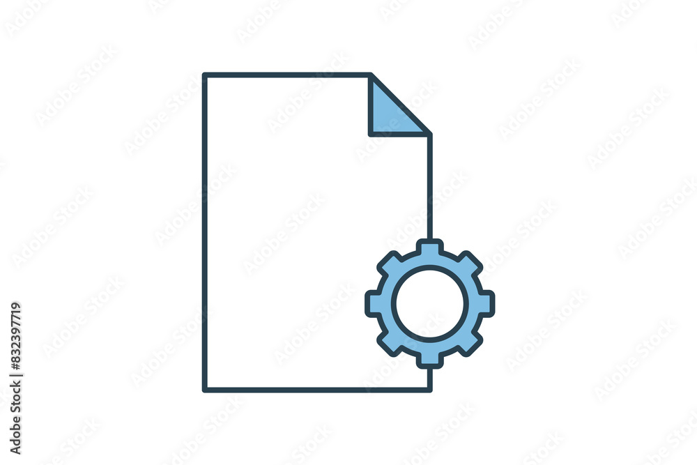 Poster configuration file icon. icon related to setup and setting. suitable for web site, app, user interfa