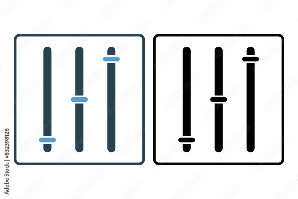 Poster control panel icon. icon related to setup and setting. suitable for web site, app, user interfaces, 