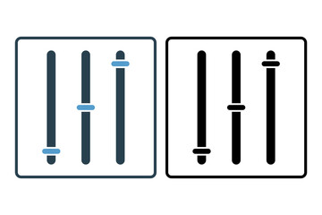 Control panel icon. icon related to setup and setting. suitable for web site, app, user interfaces, printable etc. solid icon style. simple vector design editable