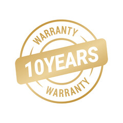 10 Years Warranty Vector